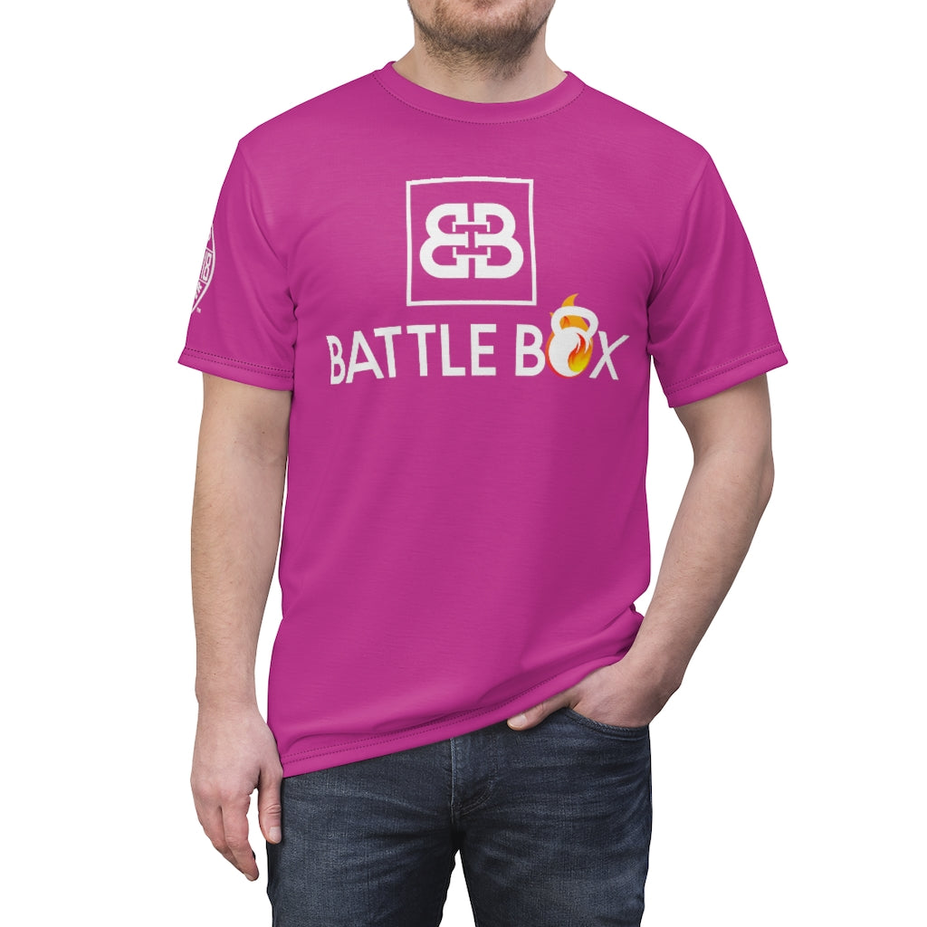 Battle Box Unisex Triple Print Pink T-Shirt