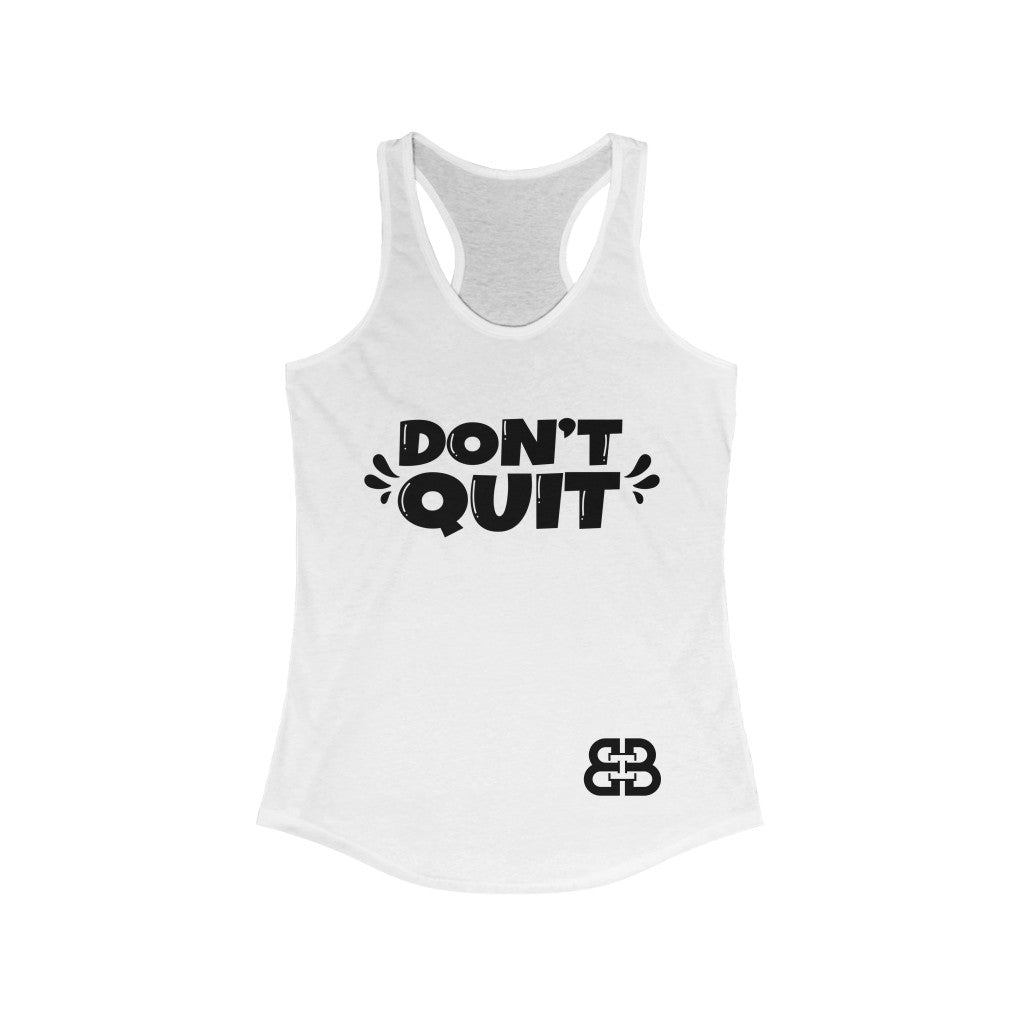 Women's Don't Quit Battle Box Racerback Tank -2A