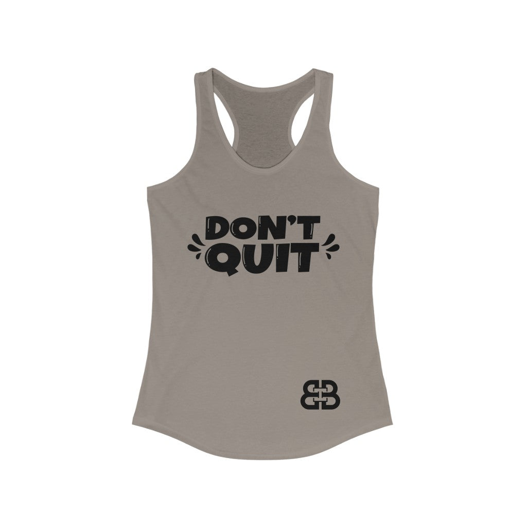 Women's Don't Quit Battle Box Racerback Tank -2A