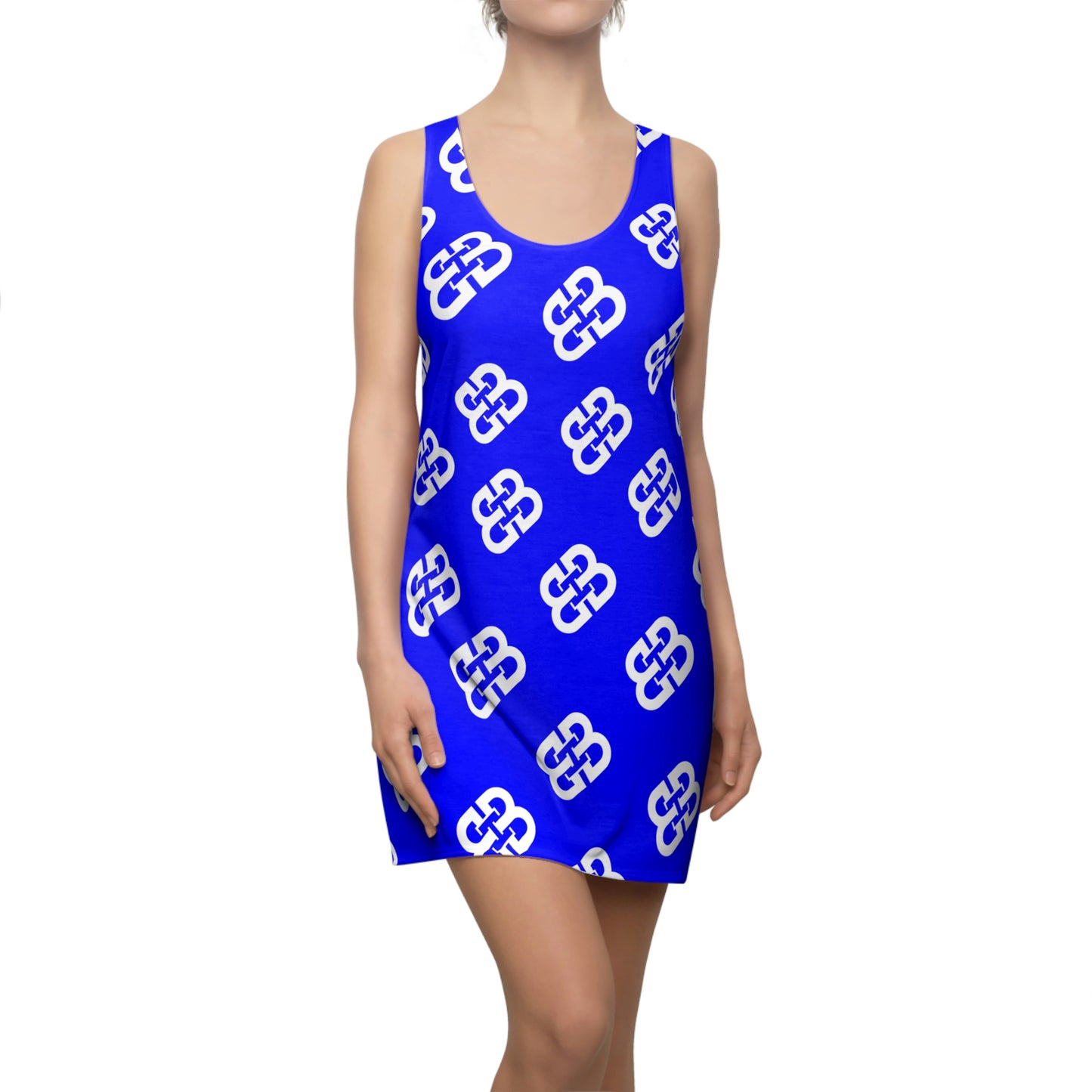 Battle Box Blue White BB Tunic Racerback Top-CB