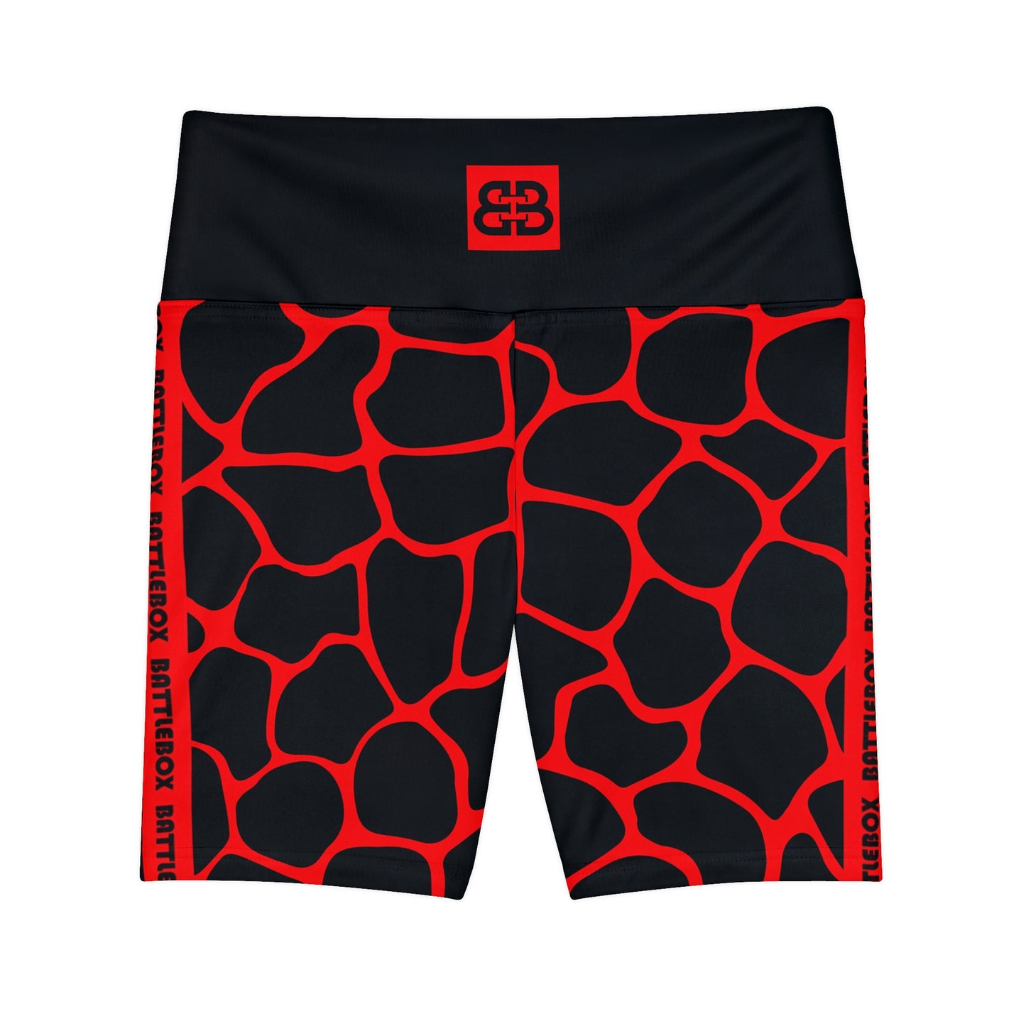 Battle Box Red/Black Women's Workout Shorts-T1