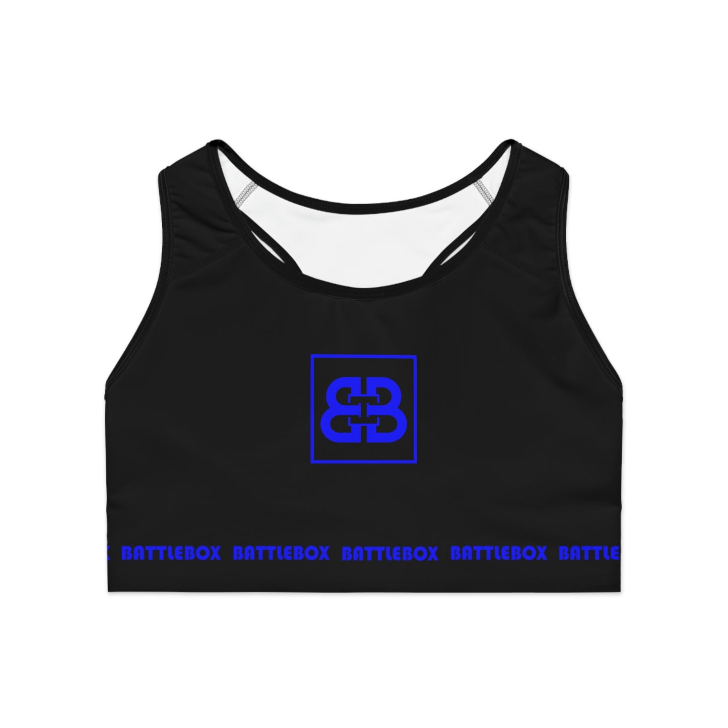 Battle Box Black/Blue Sports Bra-T71