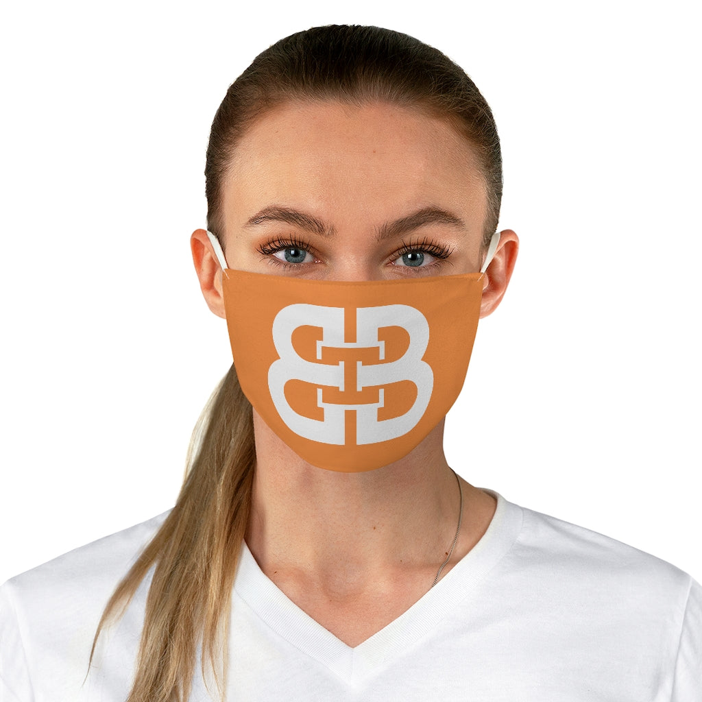 Orange Battle Box Fabric Face Mask