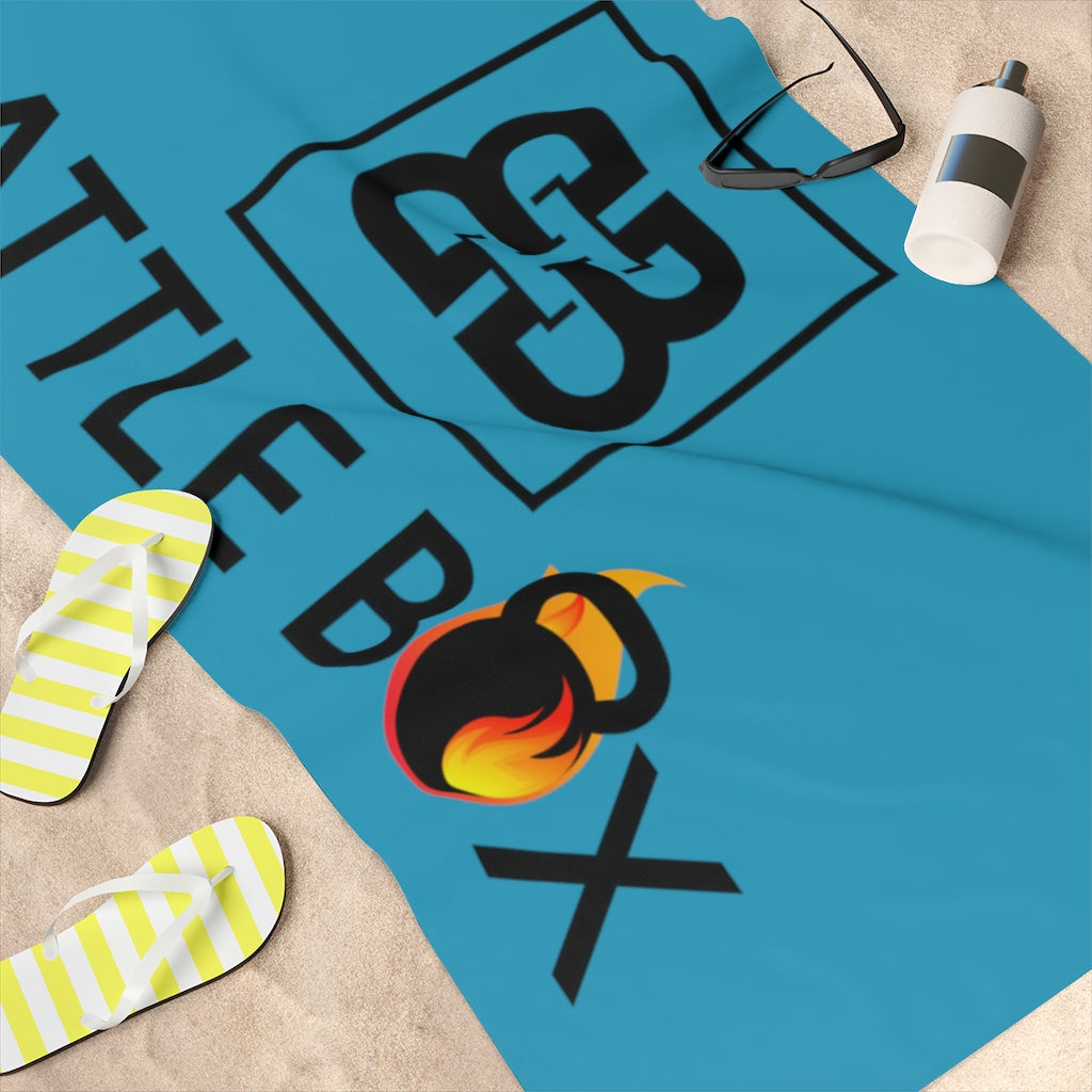 Teal Battle Box Gym Towel