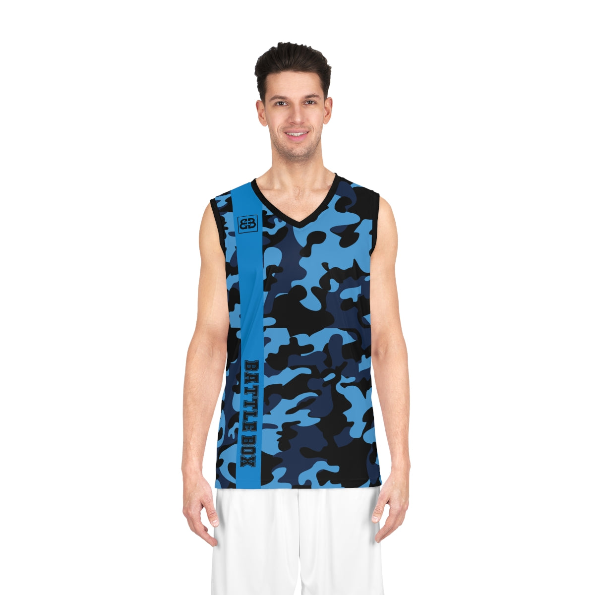 Battle Box Black Teal Basketball Jersey