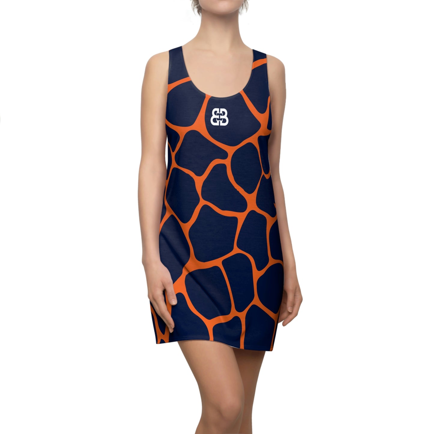 Battle Box Orange Blue Cobble Tunic Racerback Top-CB