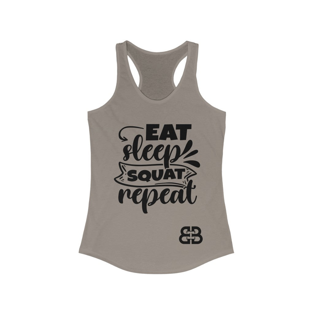 Women's Eat Sleep Battle Box Racerback Tank -2A