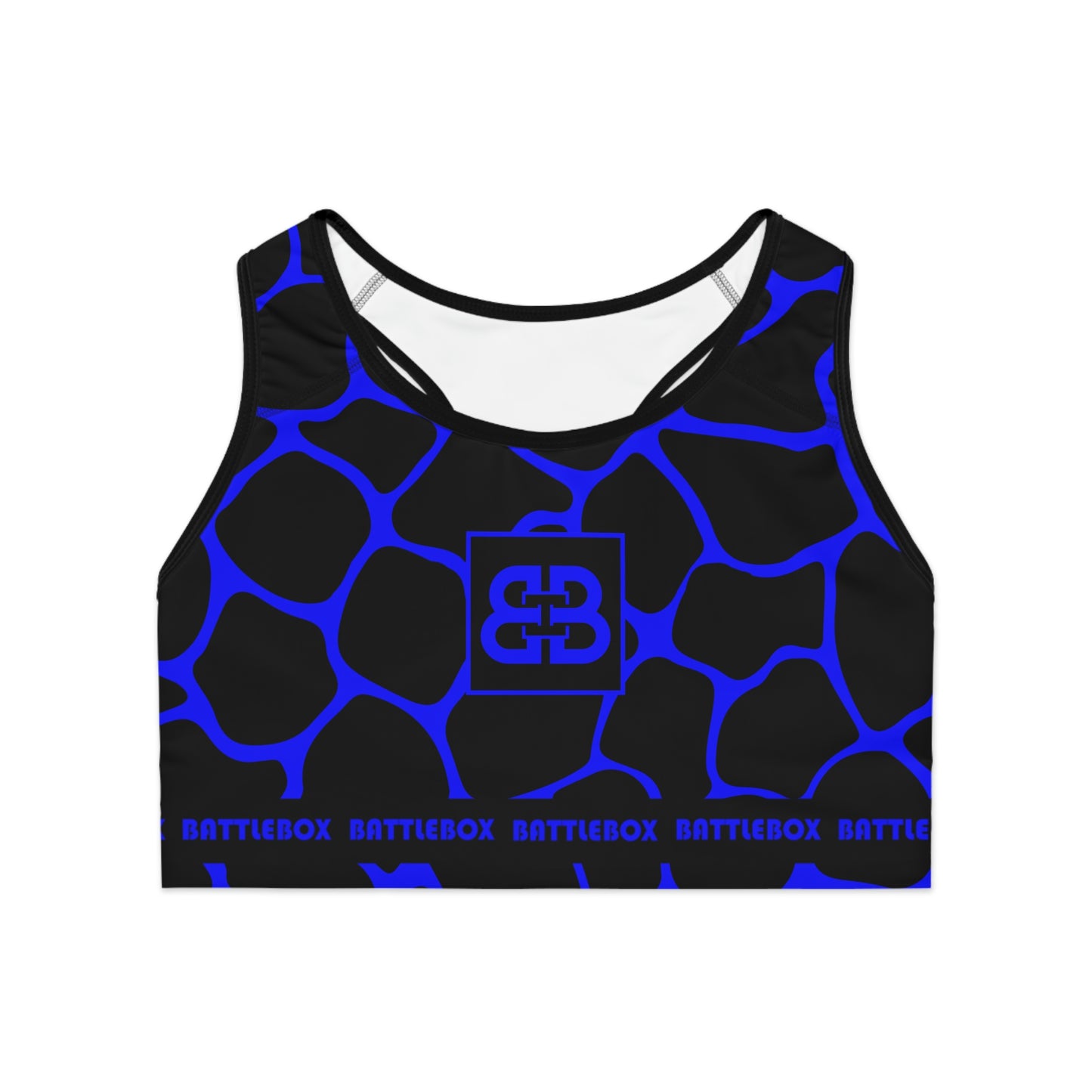 Battle Box Black/Teal Cobble Sports Bra-T7