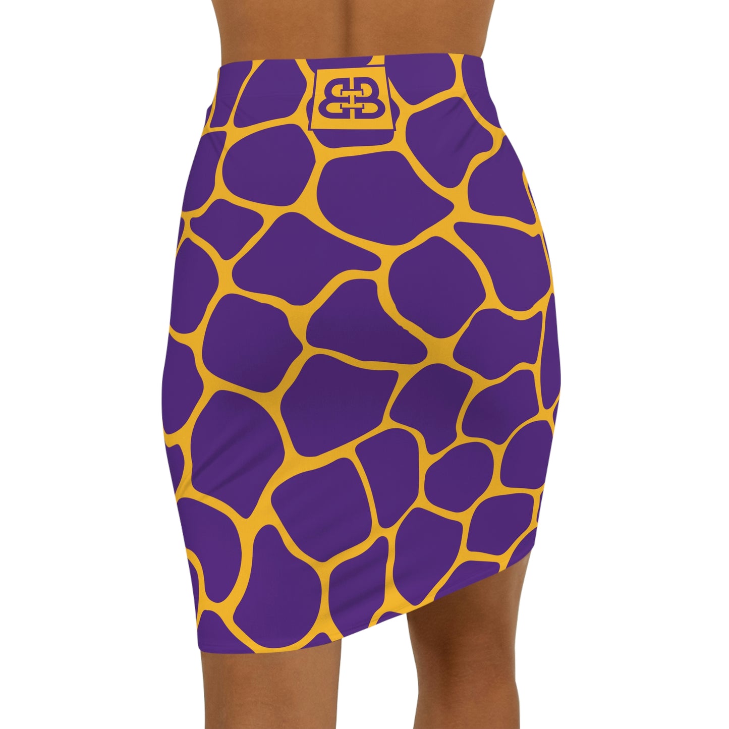 Battle Box Women's Purple Gold Cobble Mini Skirt-U6