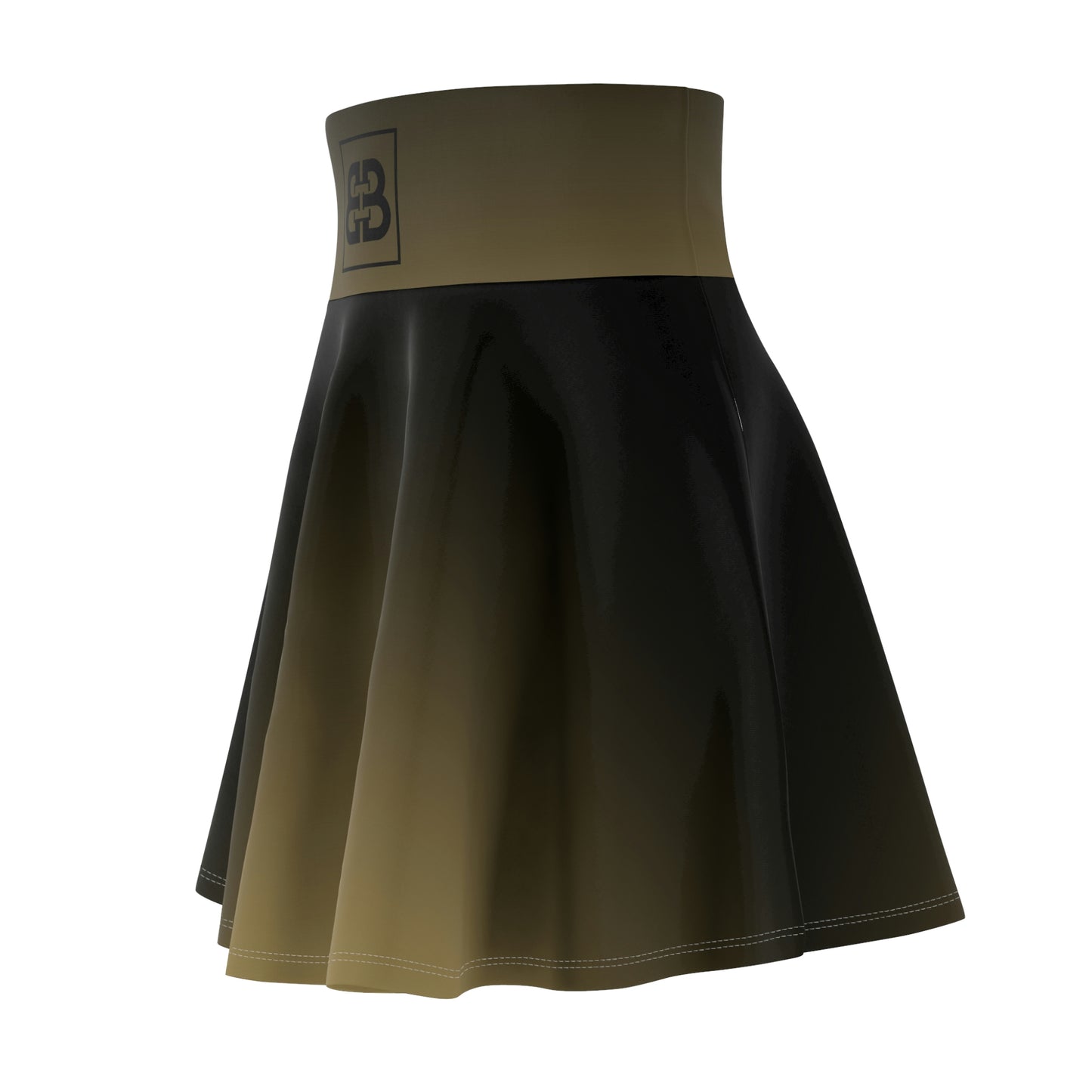 Battle Box High Waist Swirl Women's Skater Skirt-HW