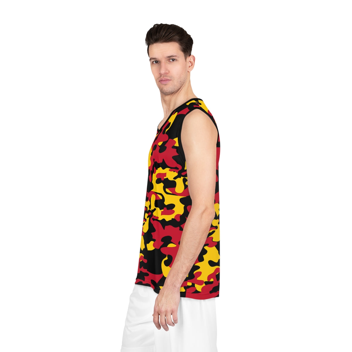 Battle Box Red Gold Basketball Jersey