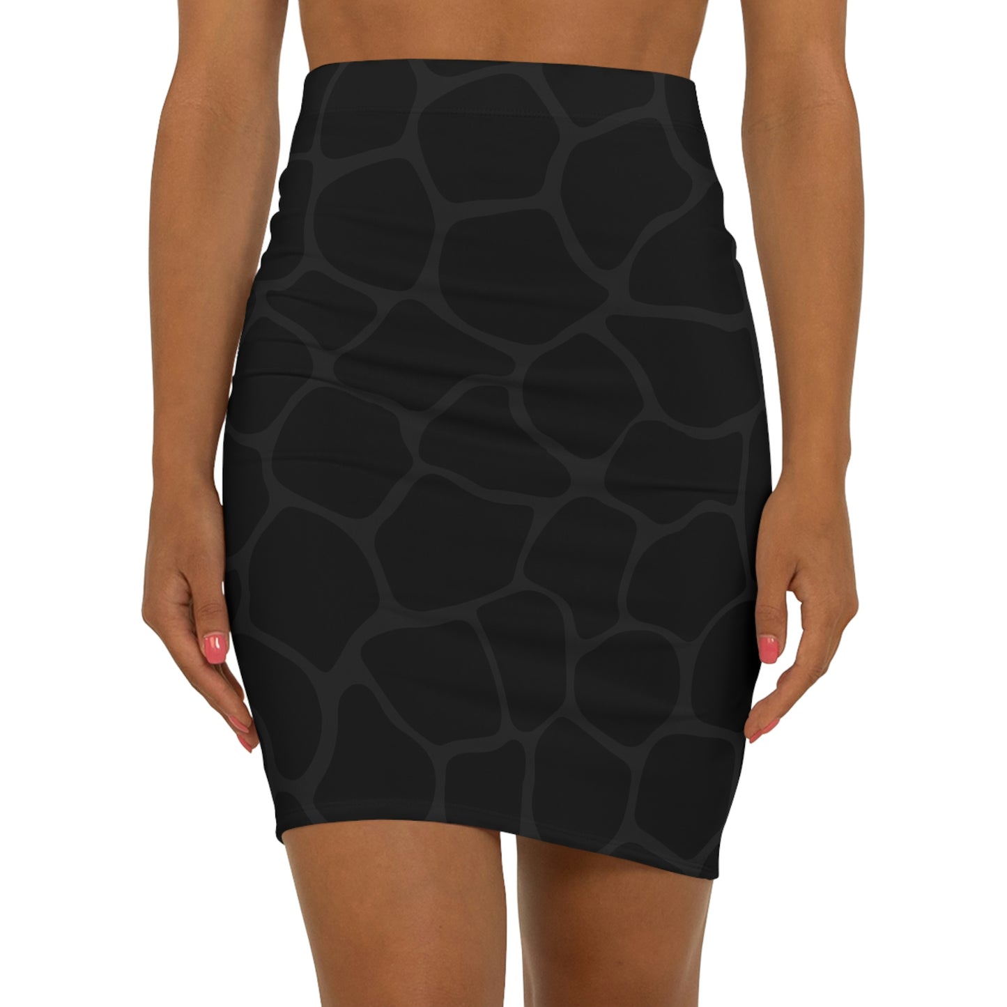 Battle Box Women's Black Gray Cobble Mini Skirt-U6
