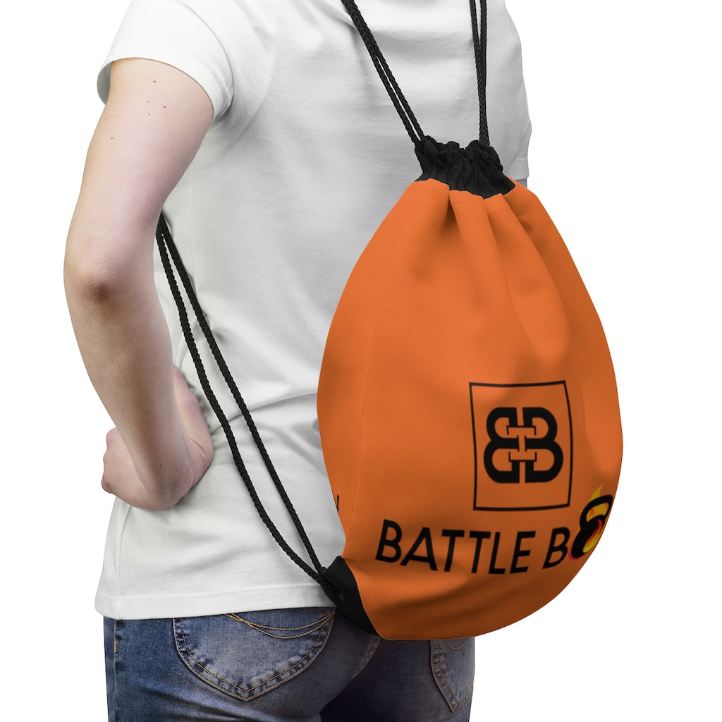 Battle Box Orange Drawstring Bag