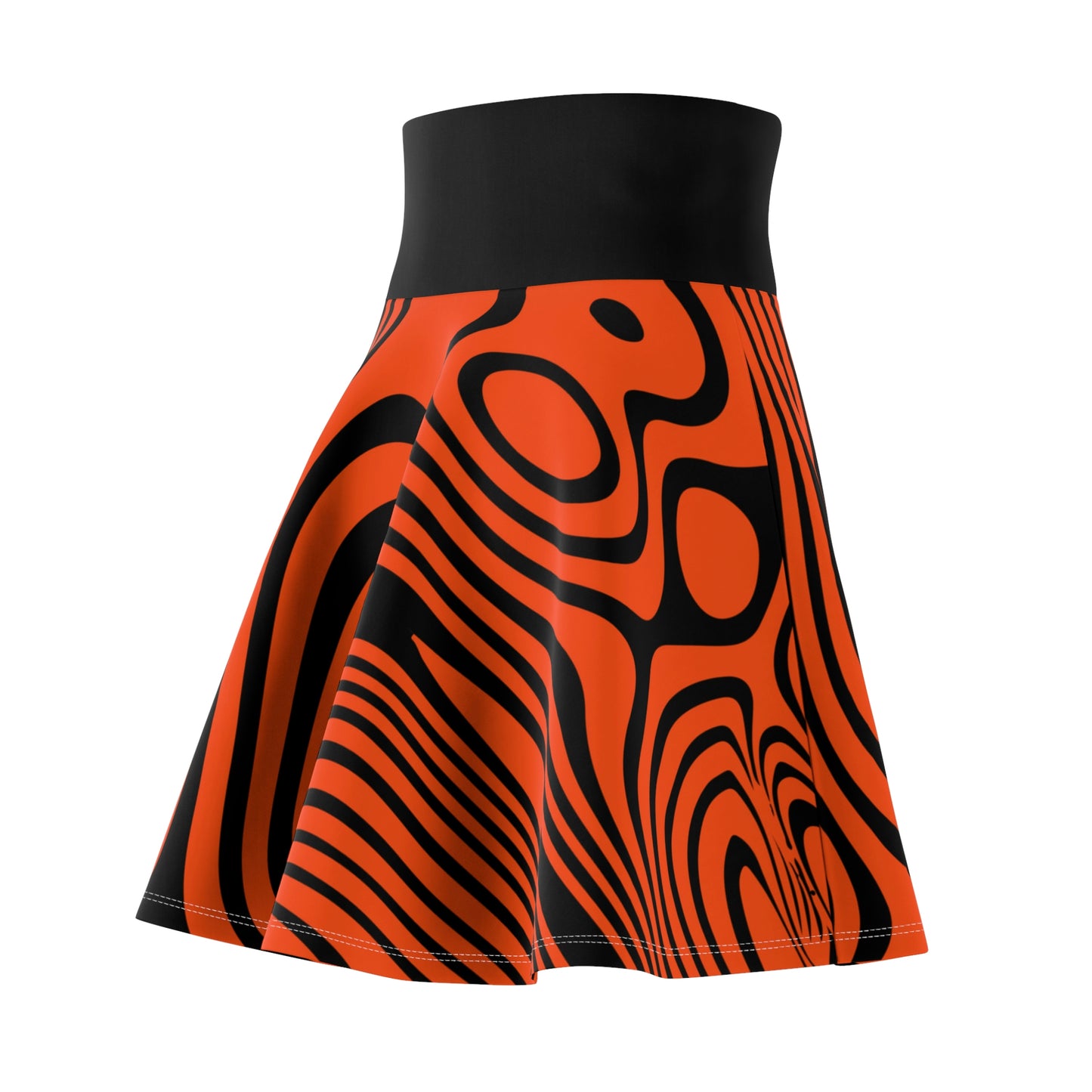 Battle Box High Waist Swirl Women's Skater Skirt-HW