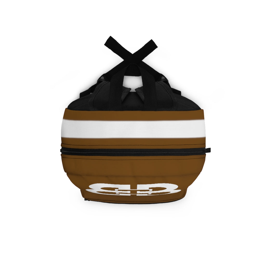 Battle Box Gym Fitness Brown Train Hard Backpack