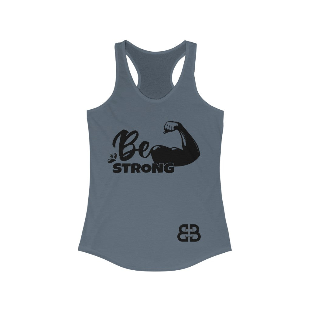 Women's Be Strong Battle Box Racerback Tank -2A