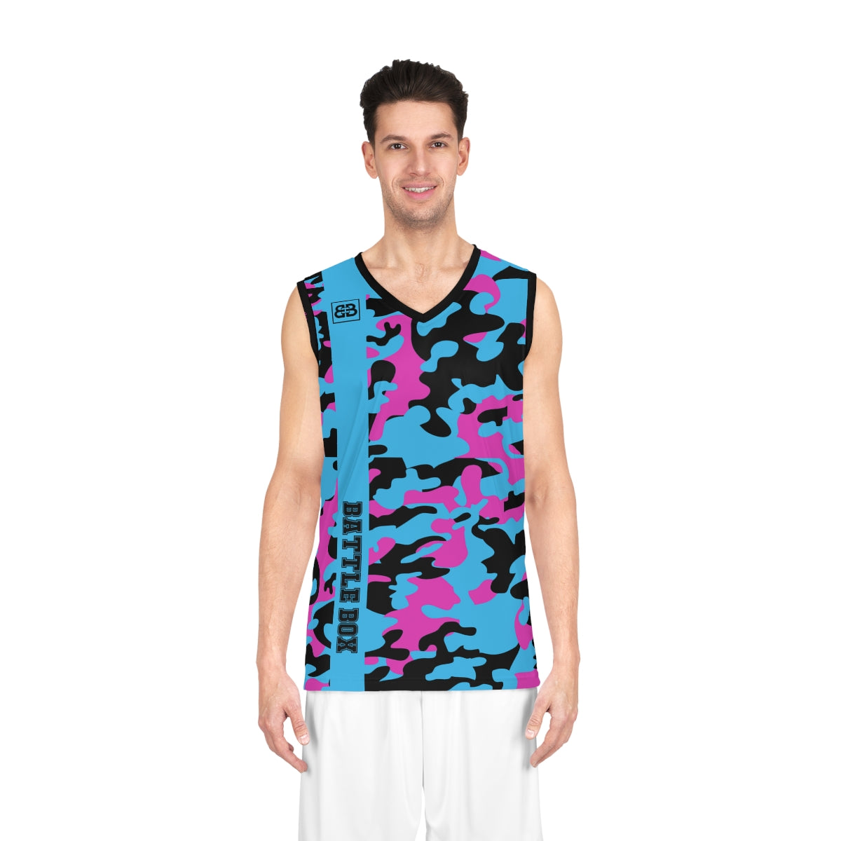 Battle Box Black Teal Basketball Jersey