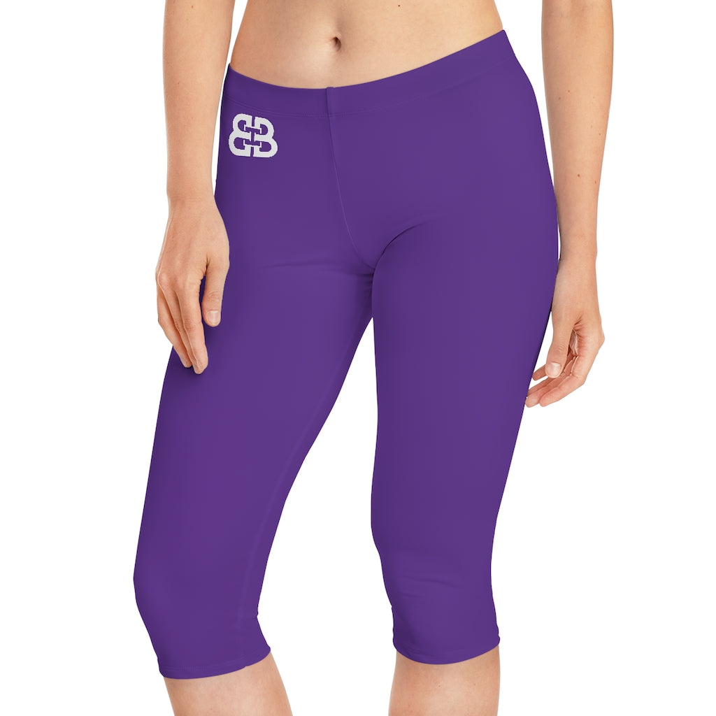 Battle Box [BB] Women's Purple Capri Leggings