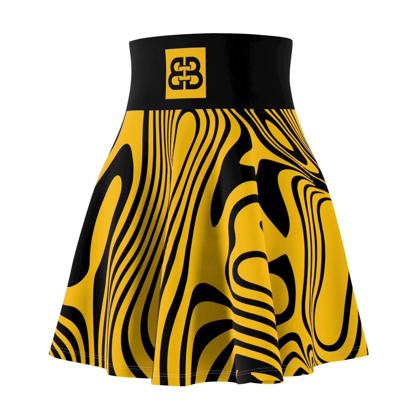 Battle Box High Waist Women's Skater Skirt-HW