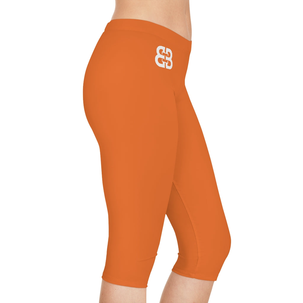 Battle Box [BB] Women's Orange Capri Leggings