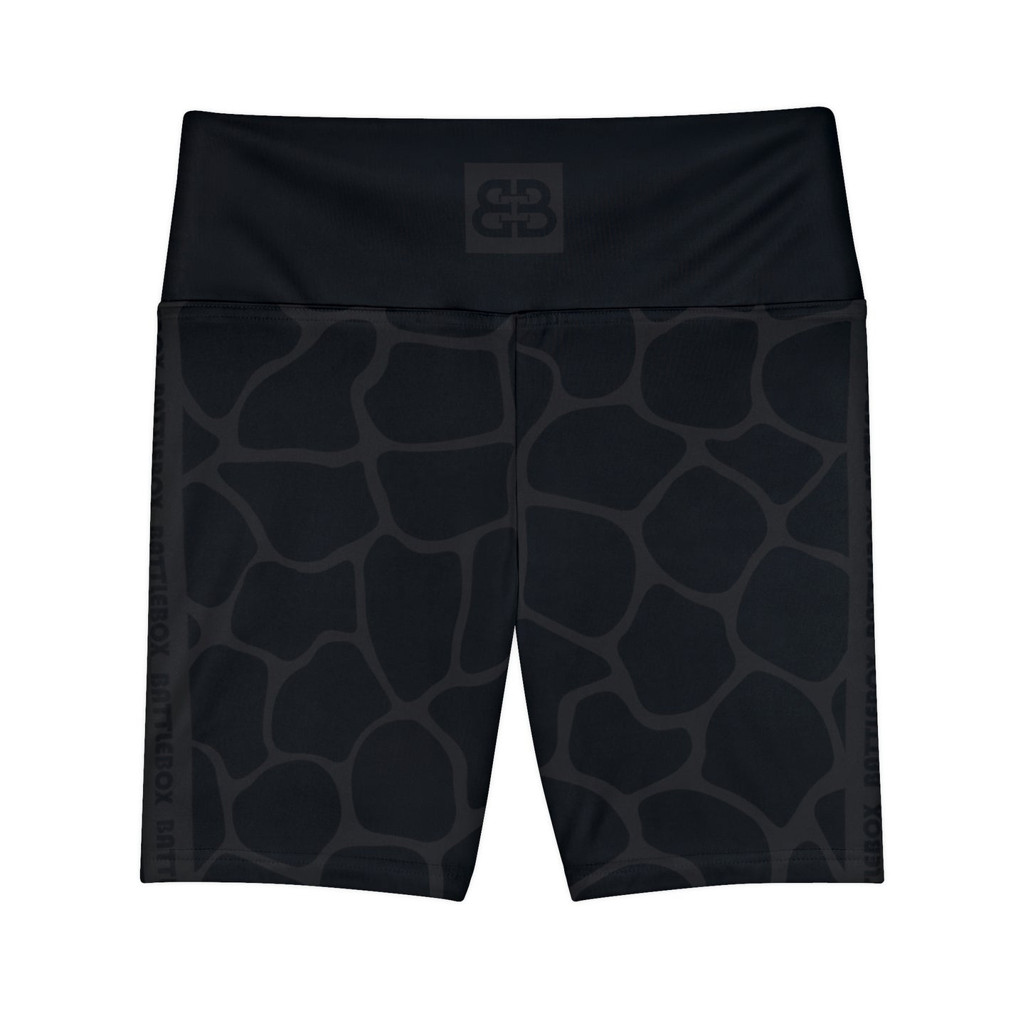 Battle Box Grey/Black Women's Workout Shorts-T1
