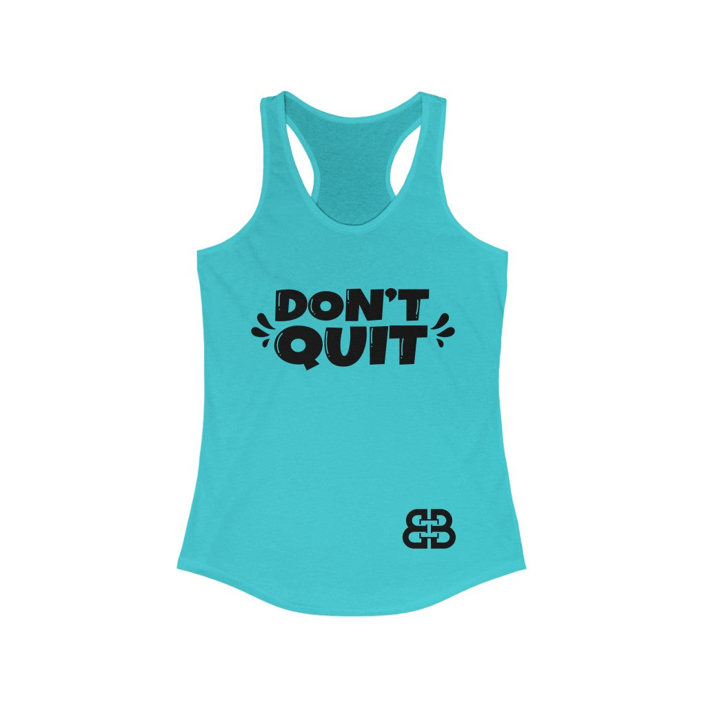 Women's Don't Quit Battle Box Racerback Tank -2A