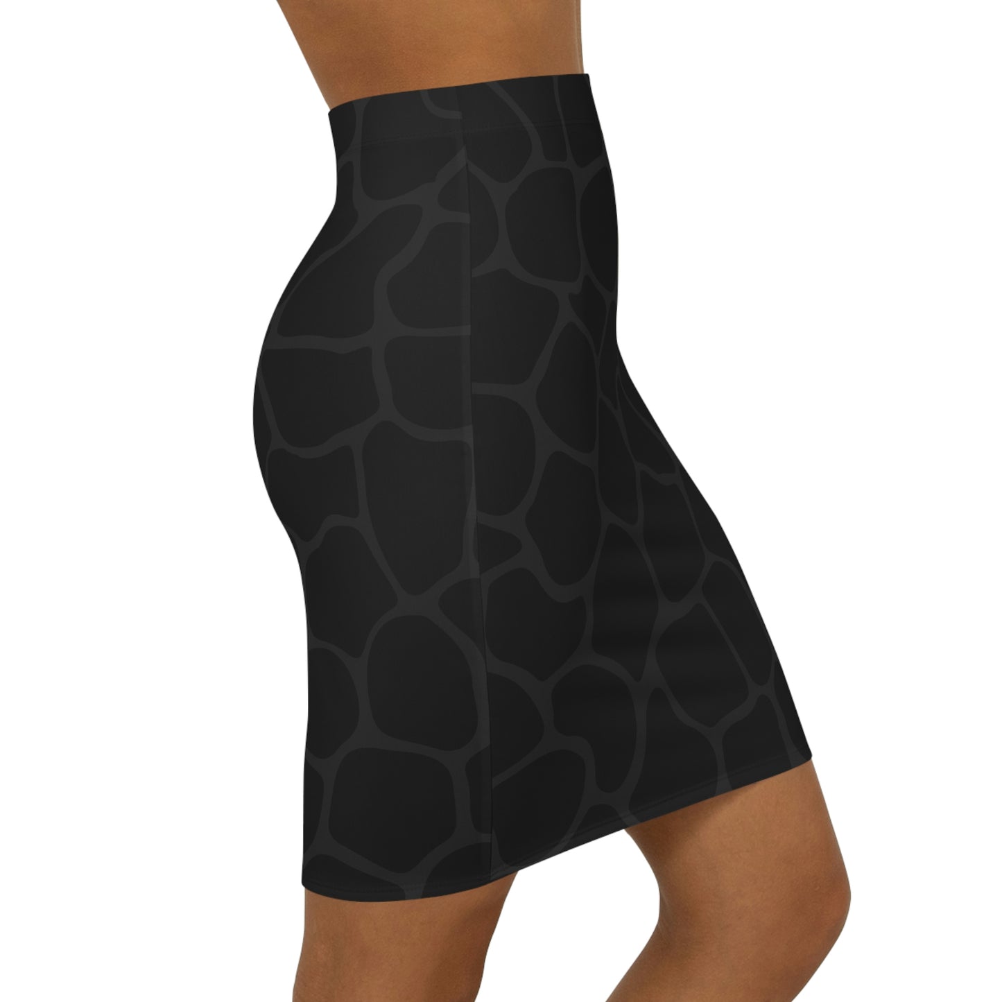 Battle Box Women's Black Gray Cobble Mini Skirt-U6