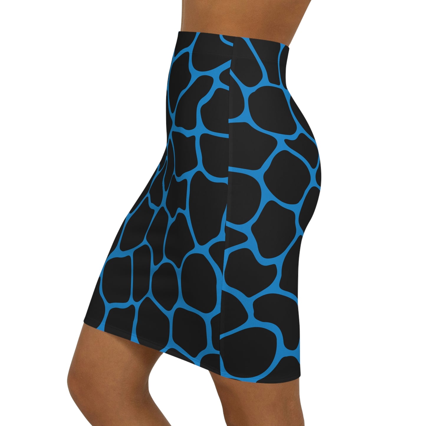 Battle Box Women's Blue Teal Cobble Mini Skirt-U6