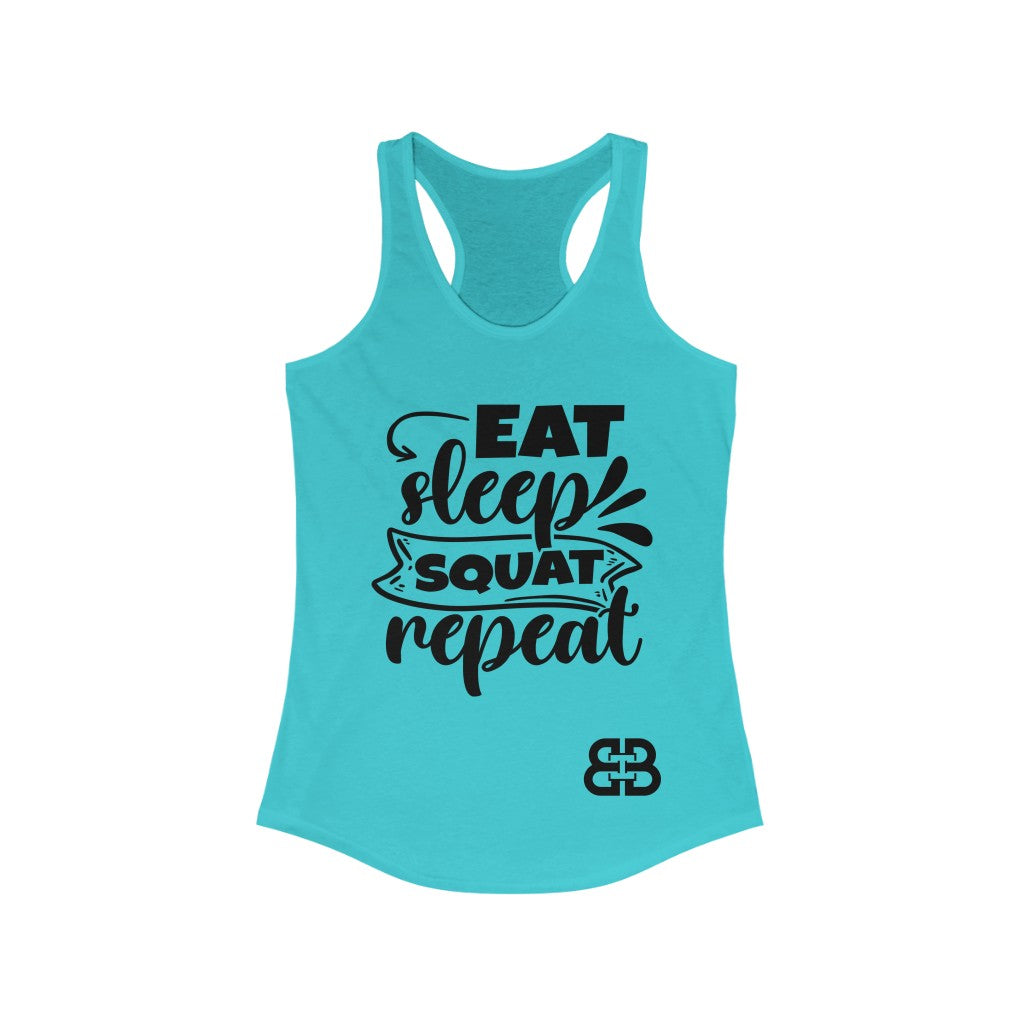 Women's Eat Sleep Battle Box Racerback Tank -2A