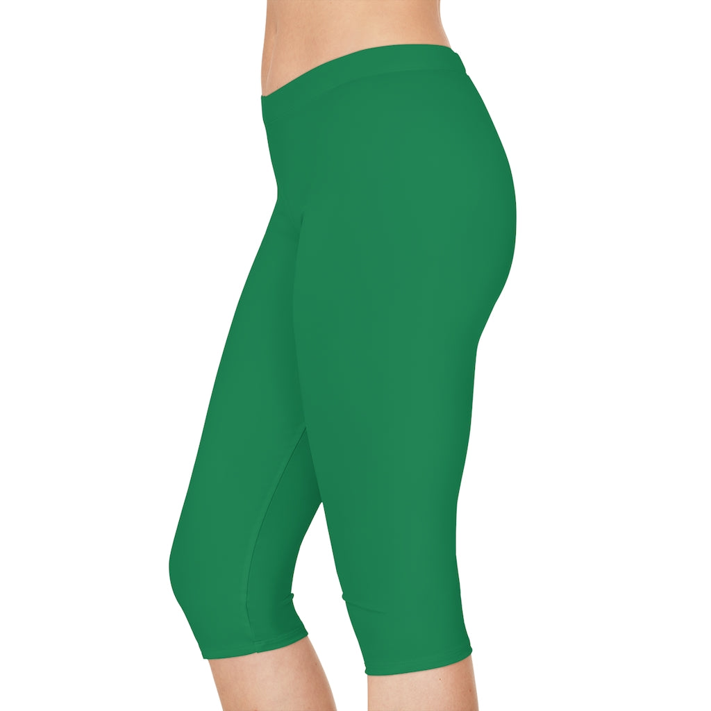 Battle Box [BB] Women's Green Capri Leggings