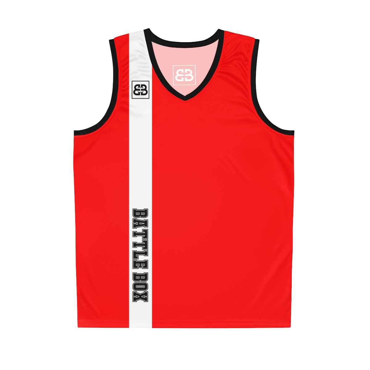 Battle Box Red White Basketball Jersey