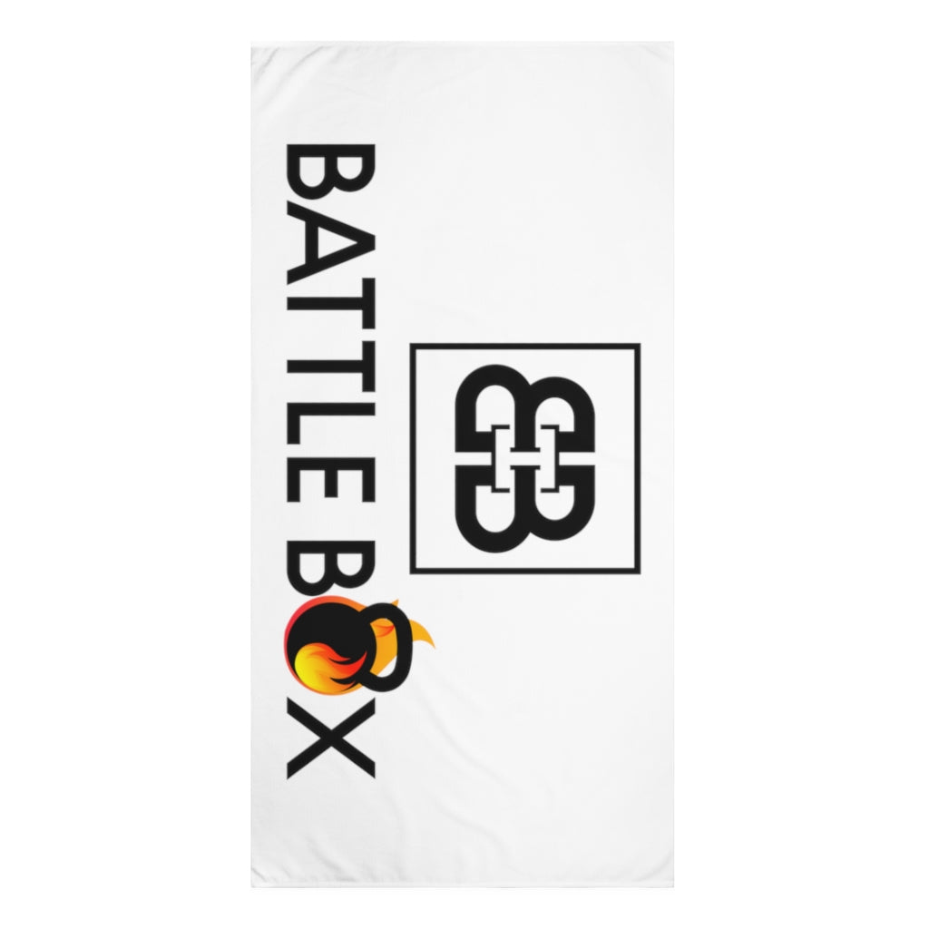White Battle Box Gym Towel
