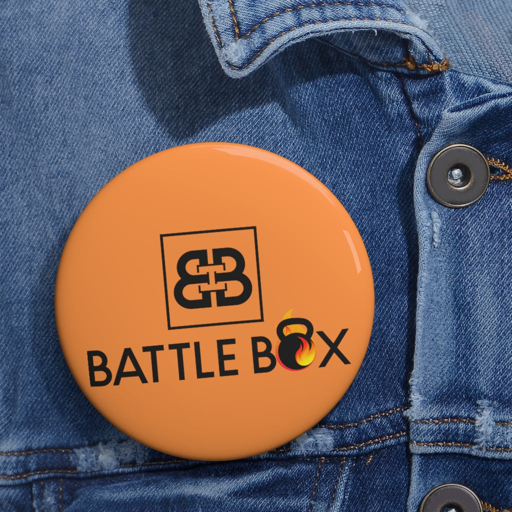 Orange Battle Box Pin Button