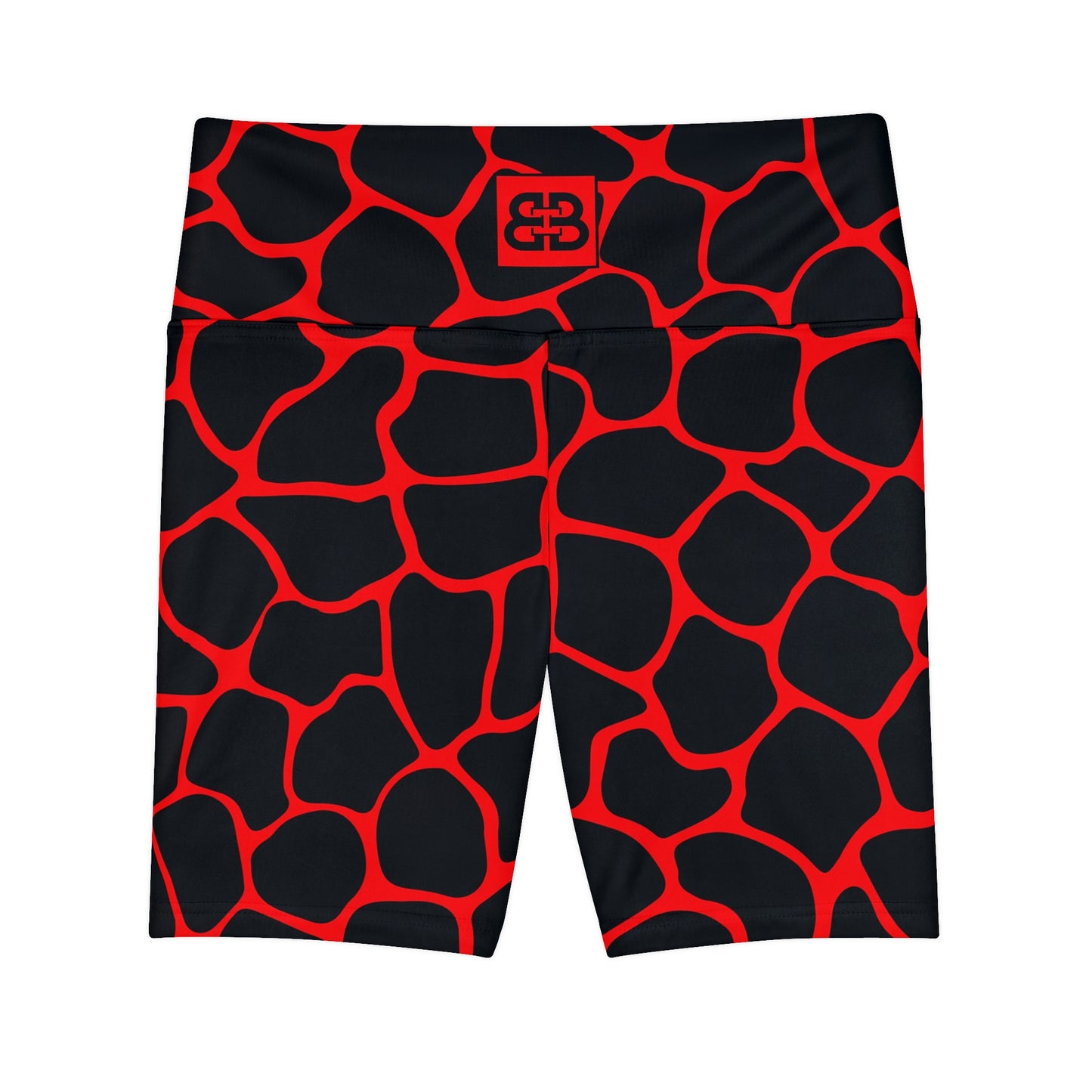 Battle Box Red/Black Women's Workout Shorts-T1